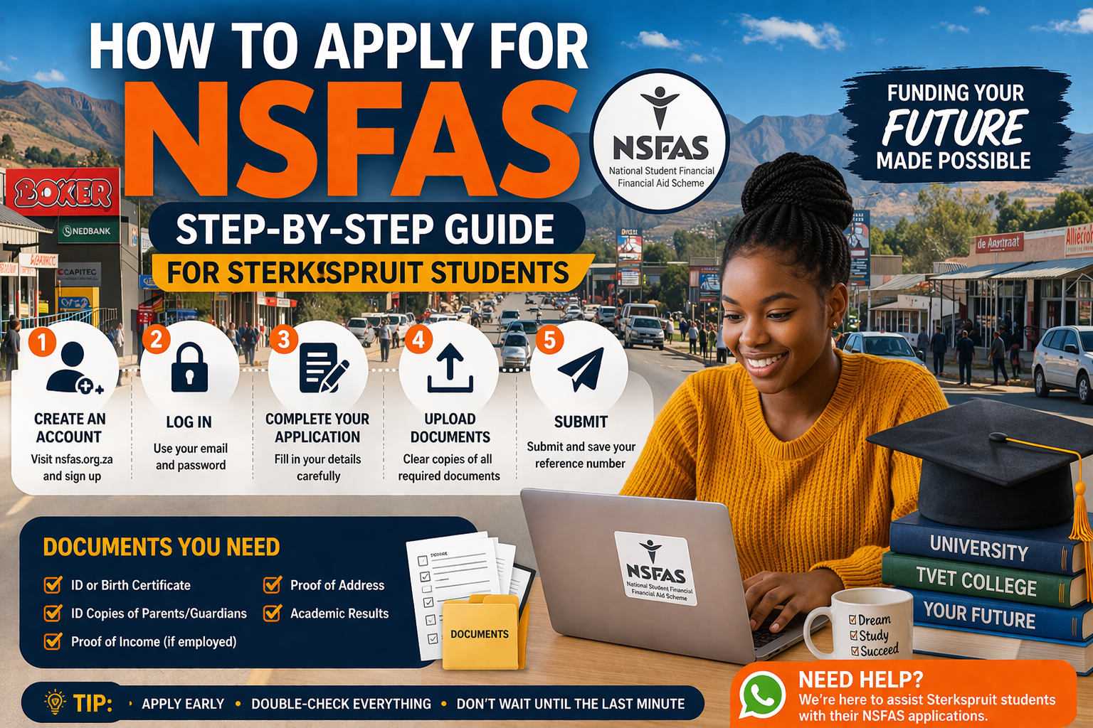 How to Apply for NSFAS (Step-by-Step for Sterkspruit Students)